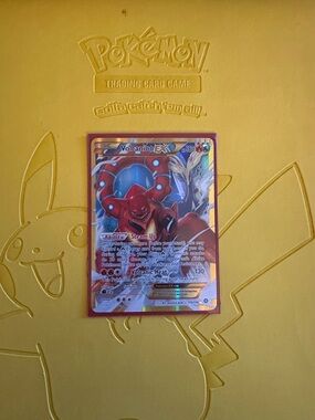 Volcanion EX Holo Pokémon Card - Red & Blue Artwork
